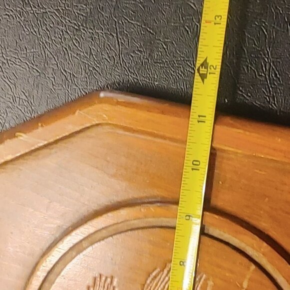 Vintage Teakwood Charcuterie Cheese Board with Glass Cloche - Picture 7 of 7